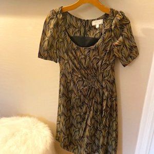 Anthropology Silk Patterned Dress